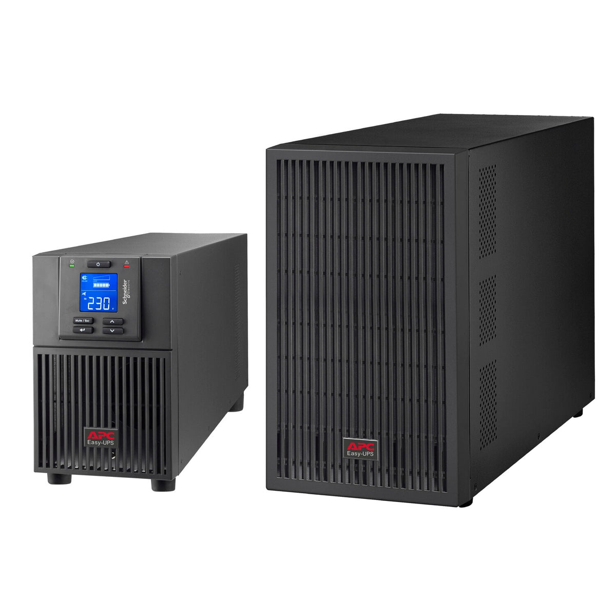 APC Easy UPS On-Line, 3kVA/2700W, Tower, 230V, 6x C13 + 1x C19 outlets, Intelligent Card Slot, LCD, Extended runtime (SRV3KIL-E) product image