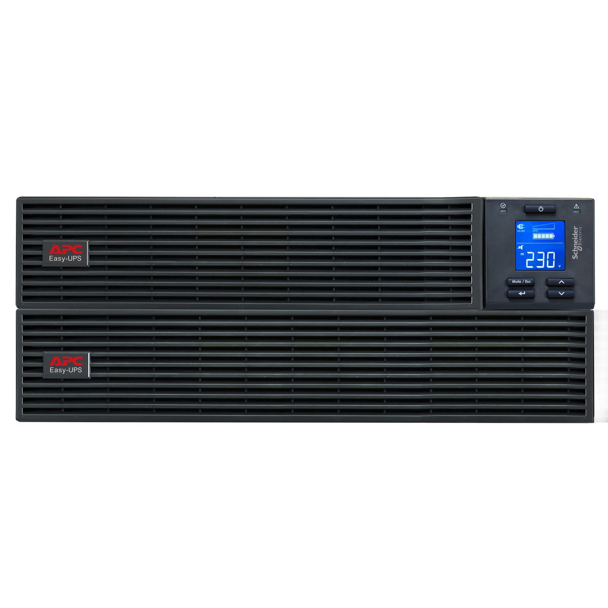 APC Easy UPS On-Line, 3kVA/2700W, Rackmount 4U, 230V, 6x IEC C13+1x IEC C19 outlets, Intelligent Card Slot, LCD (SRV3KRILRK-E) product image