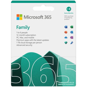 Microsoft 365 Family (Office 365 Home) Electronics Software Distribution (ESD) - Annual Subscription  (Pre-Order Lead Time 1-3 Working Days)