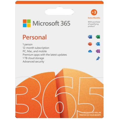 Microsoft 365 Personal (Office 365 Personal) Electronics Software Distribution (ESD) - Annual Subscription  (Pre-Order Lead Time 1-3 Working Days)