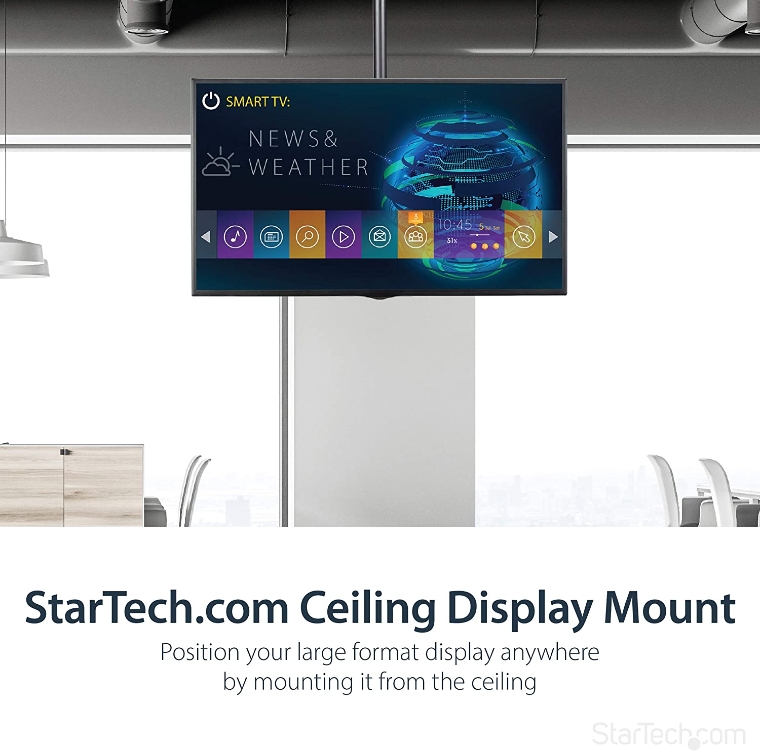 StarTech FLAT SCREEN TV CEILING MOUNT(FPCEILPTBSP) (5 Years Manufacture Local Warranty In Singapore)