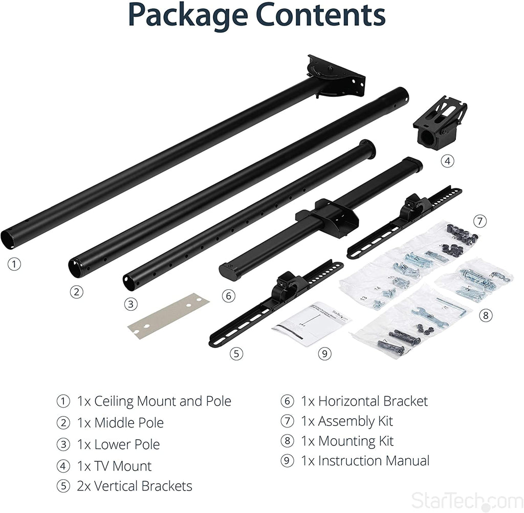 StarTech FLAT SCREEN TV CEILING MOUNT(FPCEILPTBSP) (5 Years Manufactur