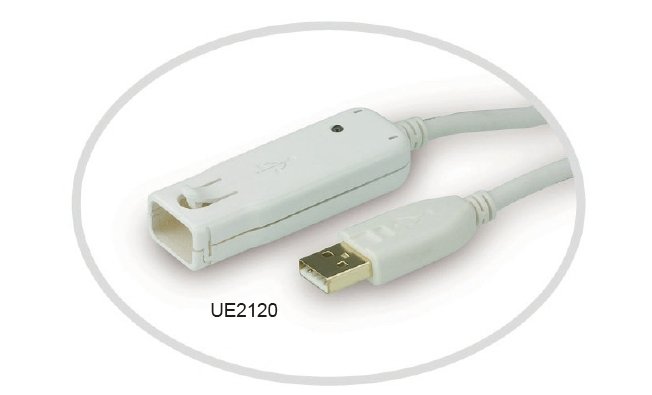 Aten 1-Port USB2.0 Extender Cable (12M), cascadable up to 60m UE2120 - Win-Pro Consultancy Pte Ltd
