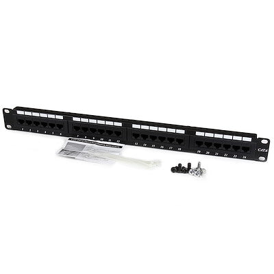 Startech.Com 24 Port 1U Rackmount Cat 6 110 Patch Panel - 24 port Network Patch Panel - RJ45 Ethernet 110 type Rack Mount Patch Panel 1U  C6PANEL24 (2 Years Manufacture Local Warranty In Singapore)