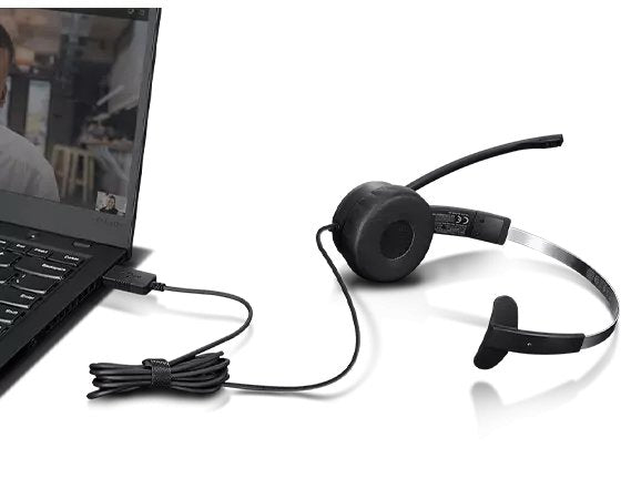 Lenovo 100 Mono USB Headset 4XD1B61617 - Win-Pro Consultancy Pte Ltd
