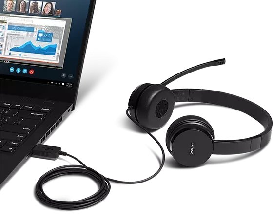 Lenovo 100 Stereo USB Headset 4XD0X88524 - Win-Pro Consultancy Pte Ltd