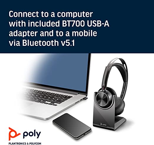 Poly (Plantronics) VOYAGER Focus 2 UC Bluetooth Headset VFOCUS2-M USB-A 213727-02 (2 Years Local Warranty) - Win-Pro Consultancy Pte Ltd