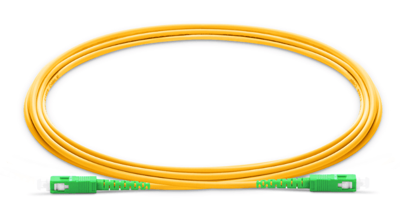 SC APC to SC APC Simplex OS2 Single Mode PVC (OFNR) 2.0mm Fiber Optic