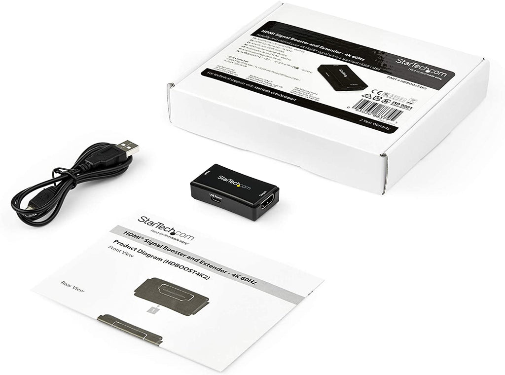 Boost Hdmi StarTech 14M / 45FT HDMI SIGNAL BOOSTER (HDBOOST4K2) (2 Years Manufact