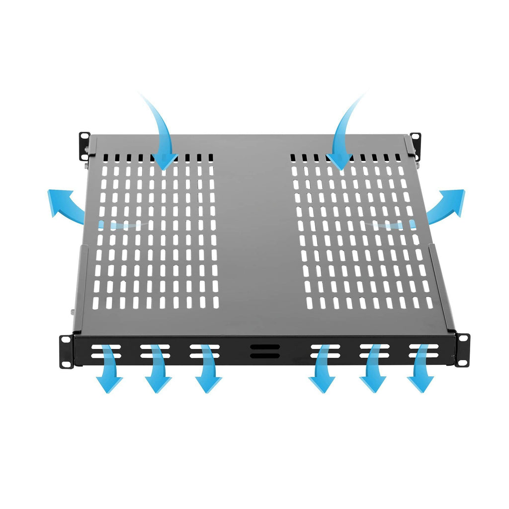 Stentech Racks Startech 1U Adjustable Mounting Depth Vented Rack Mount Shelf - Heavy