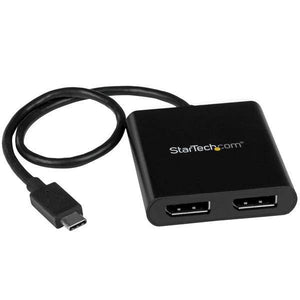 StarTech 2-Port Multi Monitor Adapter - USB-C to 2x DisplayPort 1.2 Video Splitter - USB Type-C to DP MST Hub - Dual 4K 30Hz or 1080p 60Hz - Thunderbolt 3 Compatible - Windows Only MSTCDP122DP (3 year Local Warranty in Singapore)