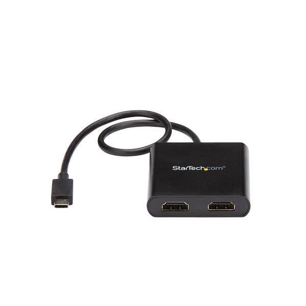 Startech 2-Port Multi Monitor Adapter - USB-C to 2x HDMI Video Splitter - USB Type-C to HDMI MST Hub - Dual 4K 30Hz or 1080p 60Hz - Thunderbolt 3 Compatible - Windows Only MSTCDP122HD (3 years Local Warranty in Singapore) - Buy Singapore