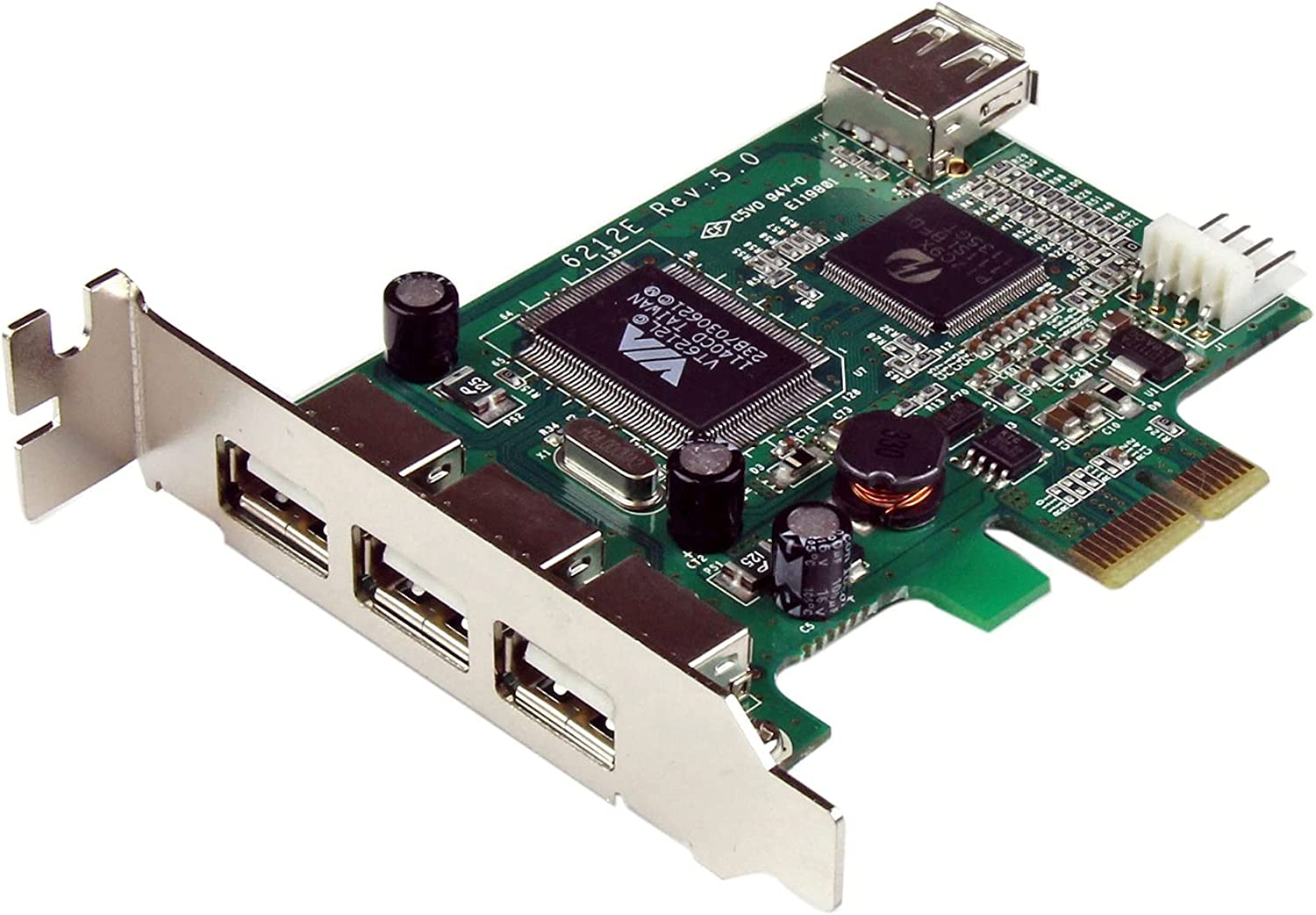 Scheda PCIe USB-C A 4 Porte – USB 3.0 5 Gbps, Alimentata Da Slot, Basso Profilo, Per PC Desktop Windows E Mac