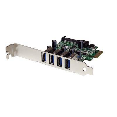 StarTech 4 Port PCI Express PCIe SuperSpeed USB 3.0 Controller Card Adapter with UASP - SATA Power PEXUSB3S4V - Buy Singapore