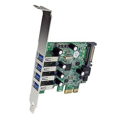 StarTech 4 Port PCI Express PCIe SuperSpeed USB 3.0 Controller Card Adapter with UASP - SATA Power PEXUSB3S4V - Buy Singapore