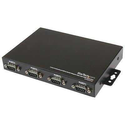 StarTech 4 Port Wall Mountable USB to Serial Adapter Hub with COM Retention ICUSB2324X (2 years Local Warranty in Singapore) - Buy Singapore
