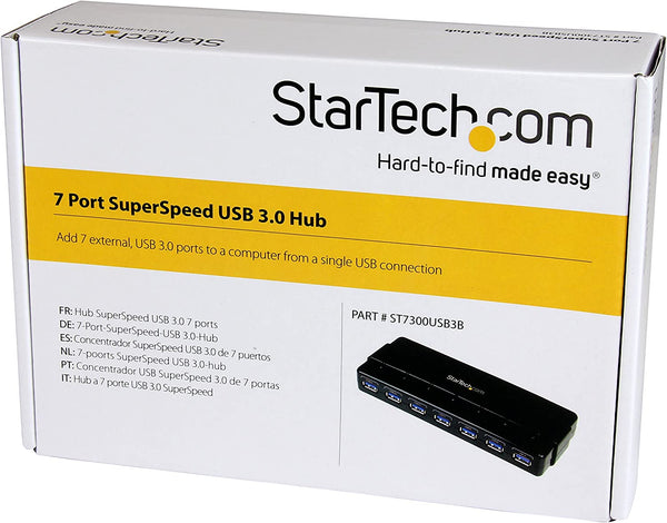 StarTech 7 PORT SUPERSPEED USB 3.0 HUB(ST7300USB3B) - Win-Pro Consultancy Pte Ltd