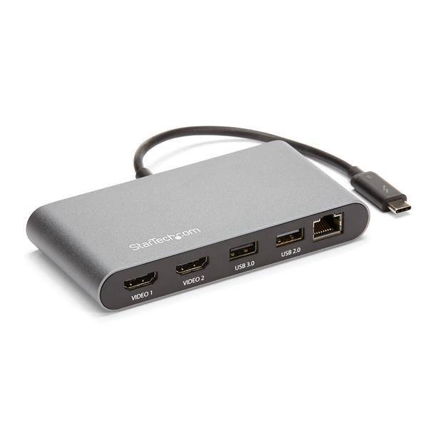 StarTech Dual 4K Monitor Mini Thunderbolt 3 Dock with HDMI TB3DKM2HD (3 years Local Warranty in Singapore) - Buy Singapore