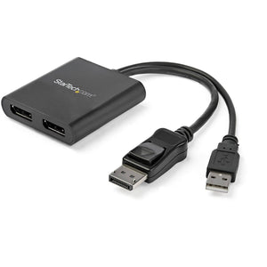 Startech MST HUB - DISPLAYPORT TO 2X DISPLAYPORT MULTI STREAM TRANSPORT HUB MSTDP122DP (3 Years Manufacture Local Warranty In Singapore)