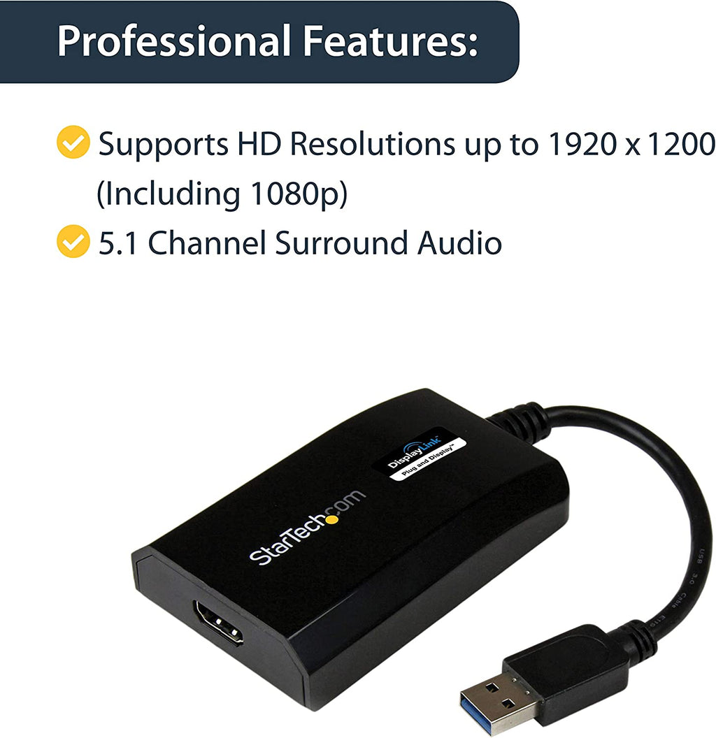 Startech Monitor Adapter StarTech USB 3.0 TO HDMI EXTERNAL MULTI MONITOR ADAPTER(USB32HDPRO) (2