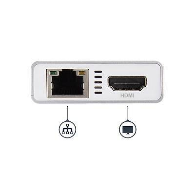 StarTech USB-C Multiport Adapter 4K HDMI, GbE, USB-A 3.0 x 2 Hub - White DKT30CHPDW - Buy Singapore