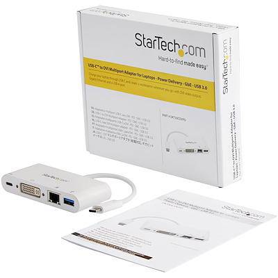 StarTech USB C Multiport Adapter DVI-D (Digital), GbE, USB-A Dock DKT30CDVPD - Buy Singapore