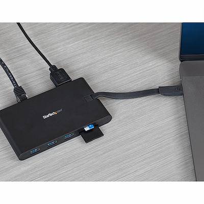 StarTech USB C Multiport Adapter Mini Dock HDMI 4K or VGA 1080p Video - 100W Power Delivery Passthrough, 3-port USB 3.0 Hub, GbE, SD & MicroSD DKT30CHVSCPD - Buy Singapore