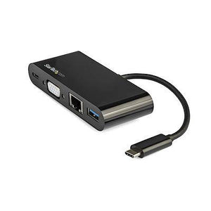 StarTech USB C Multiport Adapter - Mini USB-C Dock w/ Single Monitor VGA 1080p Video - 60W Power Delivery Passthrough - USB 3.1 Gen 1 Type-A 5Gbps, Gigabit Ethernet - Docking Station DKT30CVAGPD (3 Years Manufacture Local Warranty In Singapore)