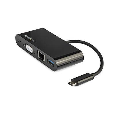 StarTech USB C Multiport Adapter - Mini USB-C Dock w/ Single Monitor VGA 1080p Video - 60W Power Delivery Passthrough - USB 3.1 Gen 1 Type-A 5Gbps, Gigabit Ethernet - Docking Station DKT30CVAGPD - Buy Singapore