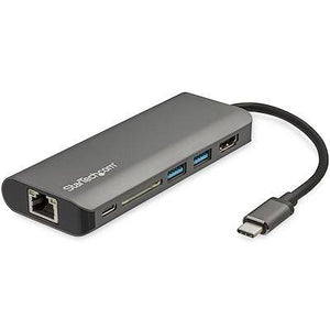 StarTech USB C Multiport Adapter - USB-C Travel Dock to 4K HDMI, 3x USB 3.0 Hub, SD/SDHC, GbE, 60W PD 3.0 Pass-Through - Portable USB-C Mini Docking Station USB Type-C/Thunderbolt 3 DKT30CSDHPD3 (3 Years Manufacture Local Warranty In Singapore)