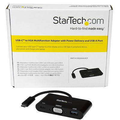 StarTech USB-C VGA Multiport Adapter - USB 3.0 Port - 60W PD CDP2VGAUACP - Buy Singapore
