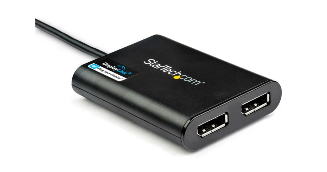 StarTech USB to Dual DisplayPort Adapter - 4K 60Hz (USB32DP24K60) (2 Y