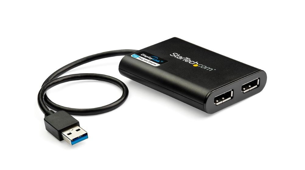 StarTech USB to Dual DisplayPort Adapter - 4K 60Hz - USB 3.0 (5Gbps) - Connect Two Monitors to Laptop - Multi Monitor Adapter(USB32DP24K60) - Win-Pro Consultancy Pte Ltd