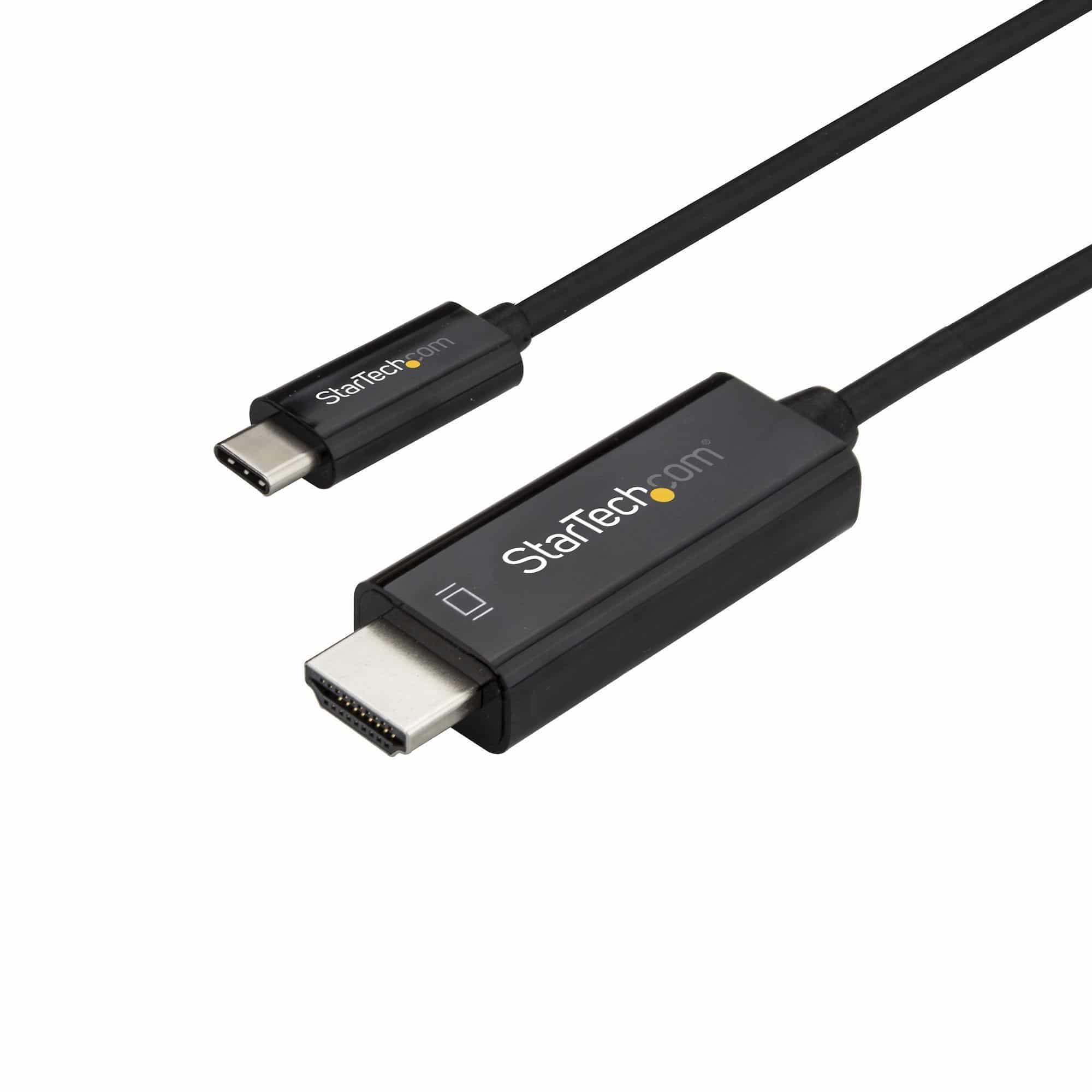 Startech USB Type C to HDMI 2.0 Cable 1m Black DisplayPort Alt Mode 4K 60Hz Thunderbolt 3 Compatible CDP2HD1MBNL - Buy Singapore