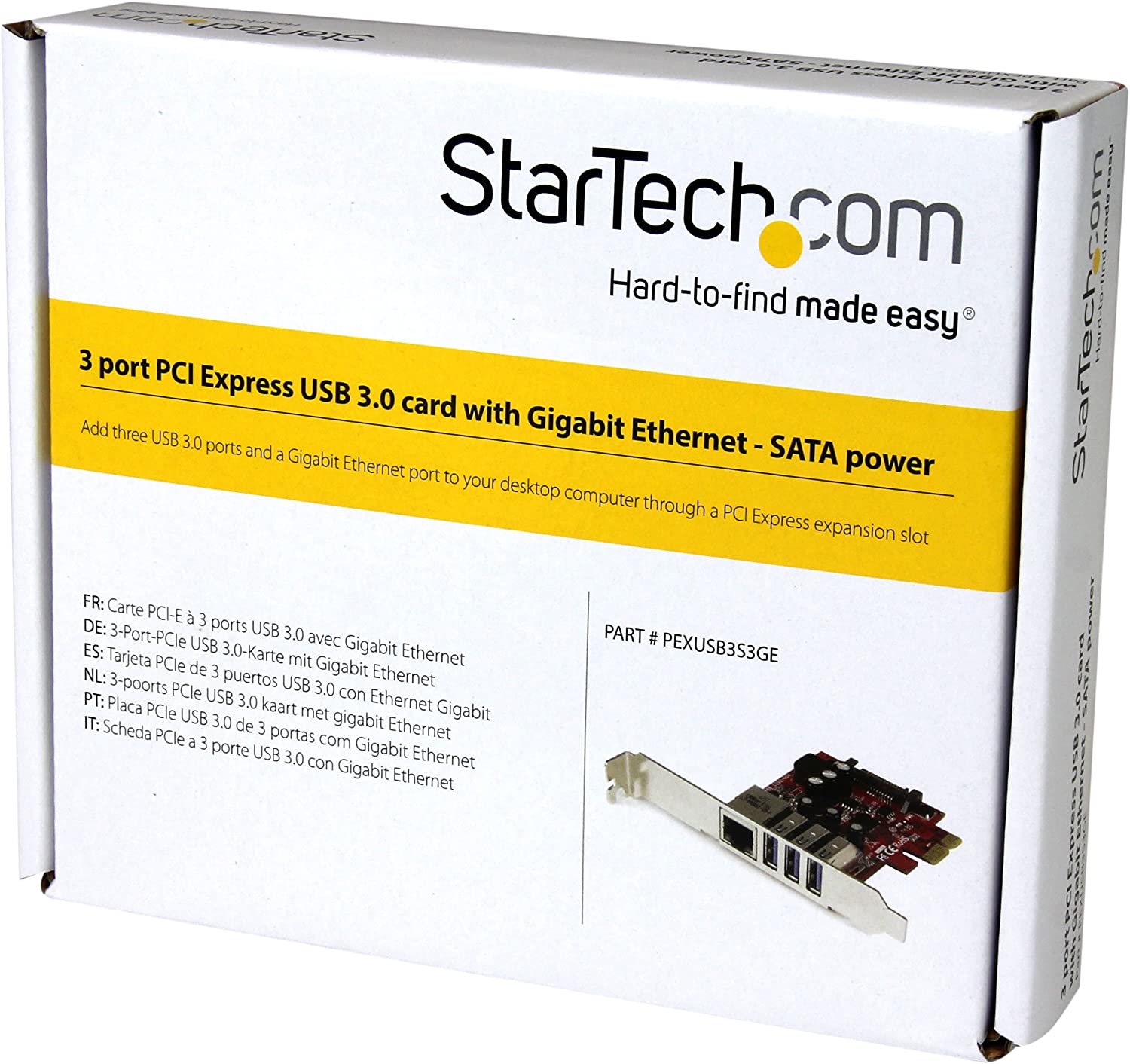 StarTect 3 PORT PCI EXPRESS USB 3.0 CARD(PEXUSB3S3GE) - Win-Pro Consultancy Pte Ltd