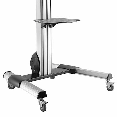 Startech.Com TV CART - PORTABLE TV STAND - FOR 32IN TO 70IN TVS - ONE-TOUCH HEIGHT ADJUSTMENT - AV CART - MOBILE TV STAND - VESA TV STAND - ROLLING TV CART WITH WHEELS - FLAT-SCREEN TV CART  STNDMTV70   (5 Years Manufacture Local Warranty In Singapore)