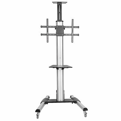 Startech.Com TV CART - PORTABLE TV STAND - FOR 32IN TO 70IN TVS - ONE-TOUCH HEIGHT ADJUSTMENT - AV CART - MOBILE TV STAND - VESA TV STAND - ROLLING TV CART WITH WHEELS - FLAT-SCREEN TV CART  STNDMTV70   (5 Years Manufacture Local Warranty In Singapore)